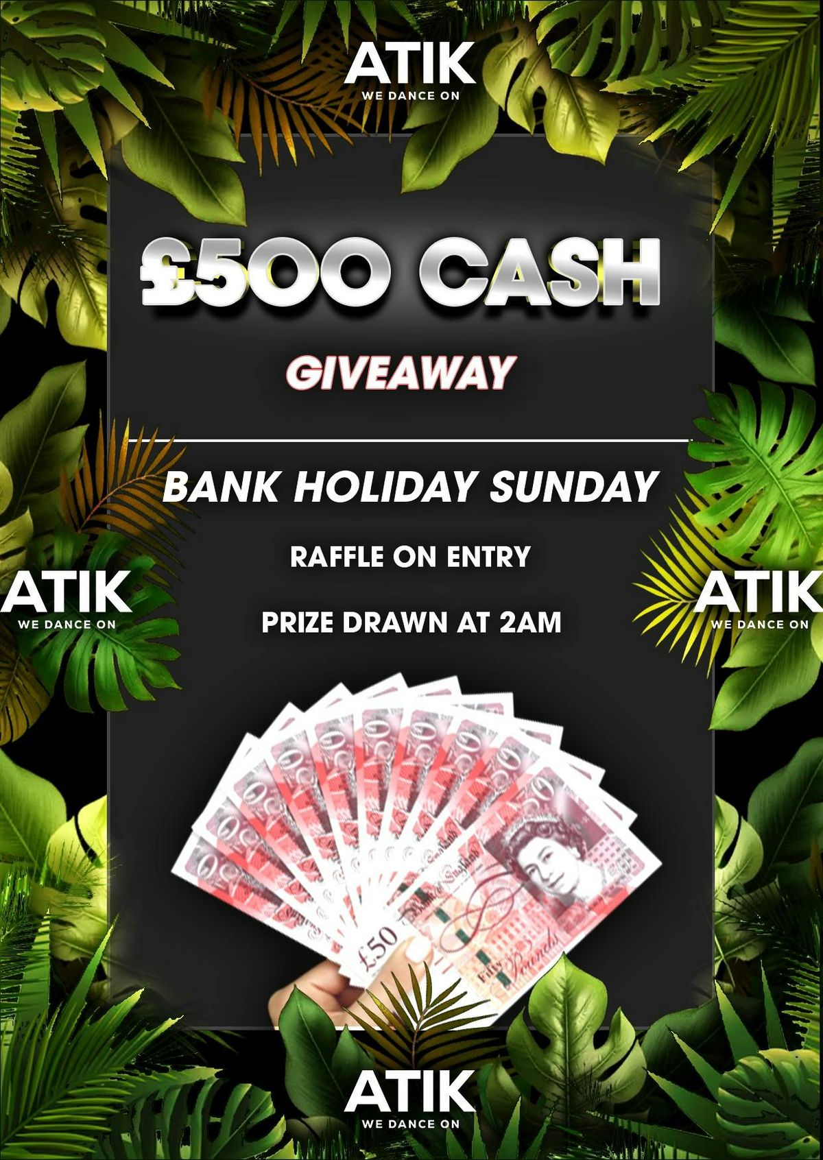 Bank Holiday Sunday - Cash Giveaway