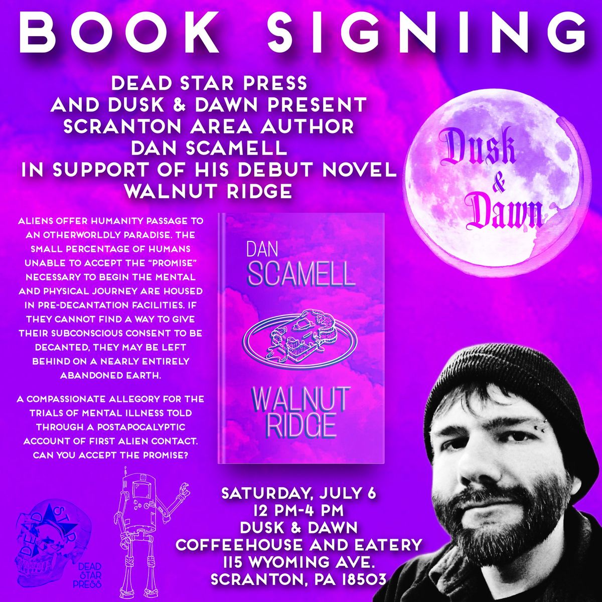 Dan Scamel debut book release and signing