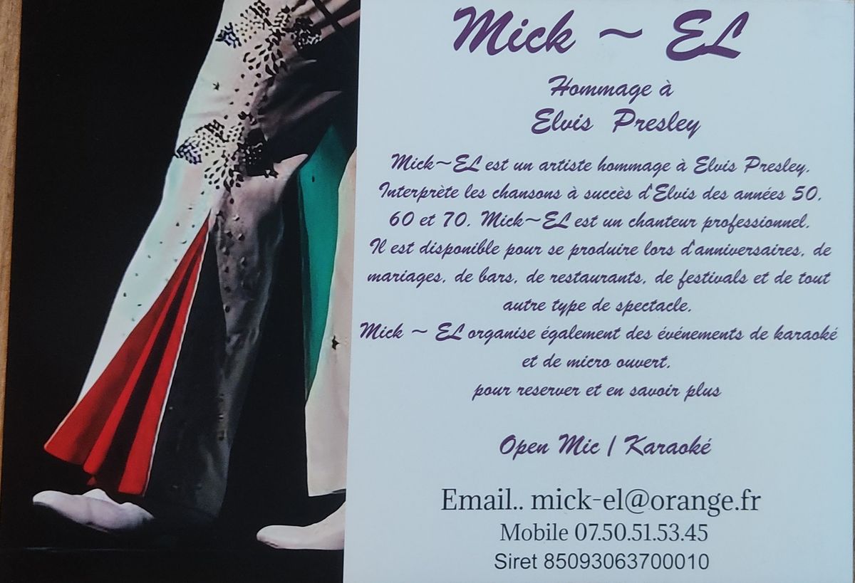 Chez Lesley & Mick-EL presents Open Mic \/ Karaoke