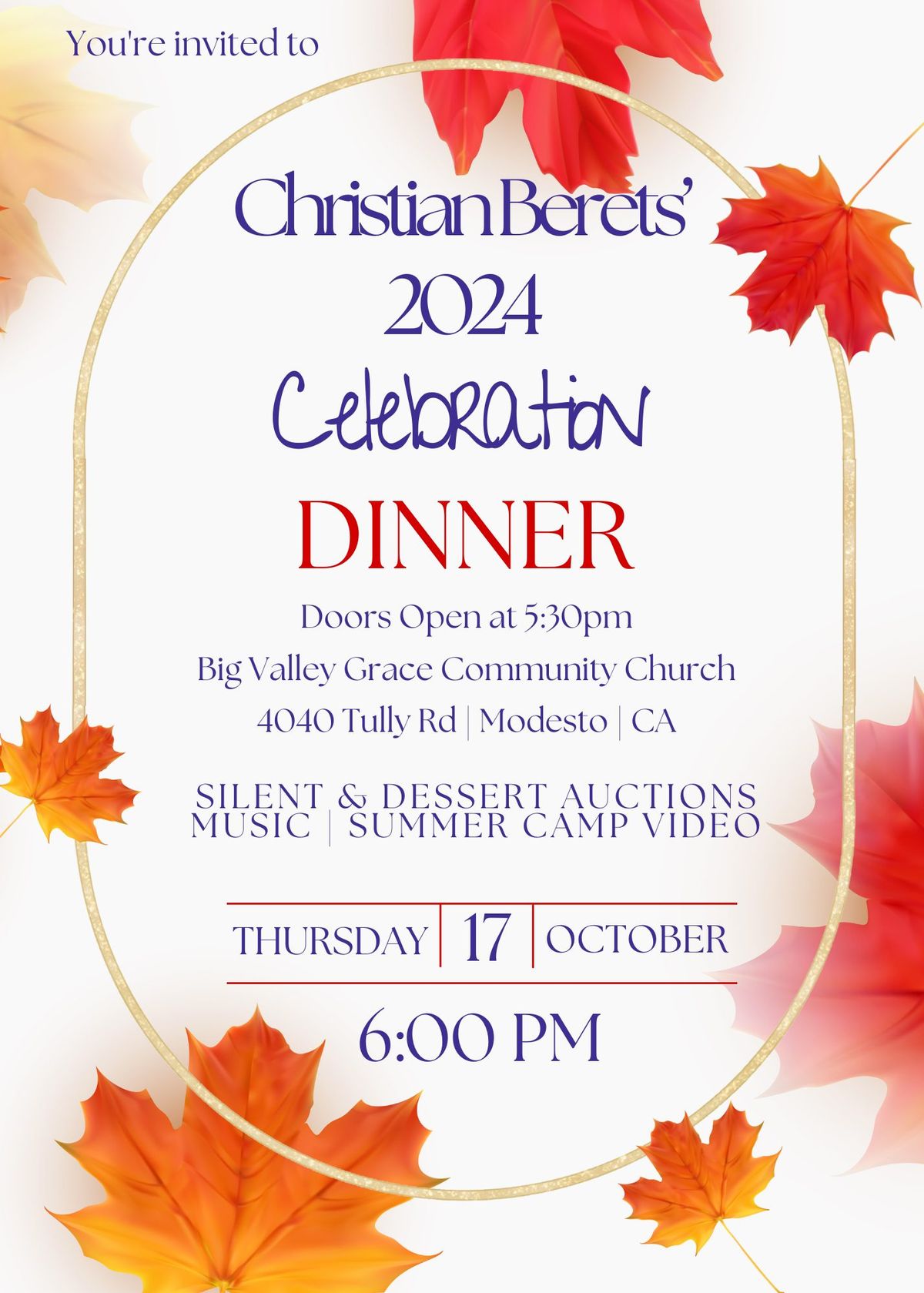 ChristianBerets' 2024 Celebration DINNER