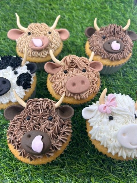 Friday Night Highland Cow Cupcakes