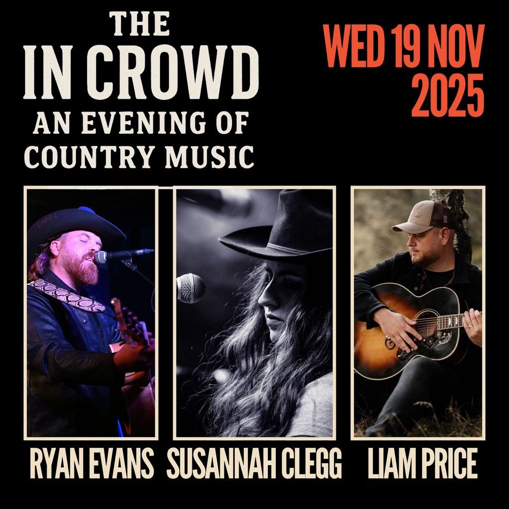 Songwriters night with Ryan Evans, Liam Price and Susannah Clegg