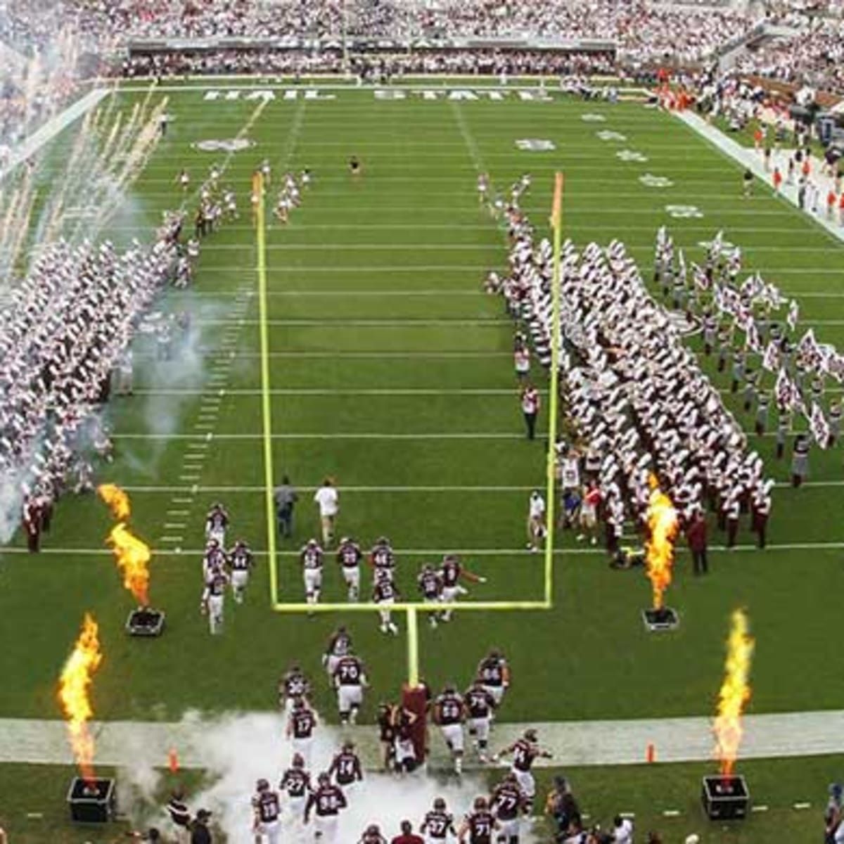 Texas Longhorns at Mississippi State Bulldogs Football at Davis Wade Stadium at Scott Field