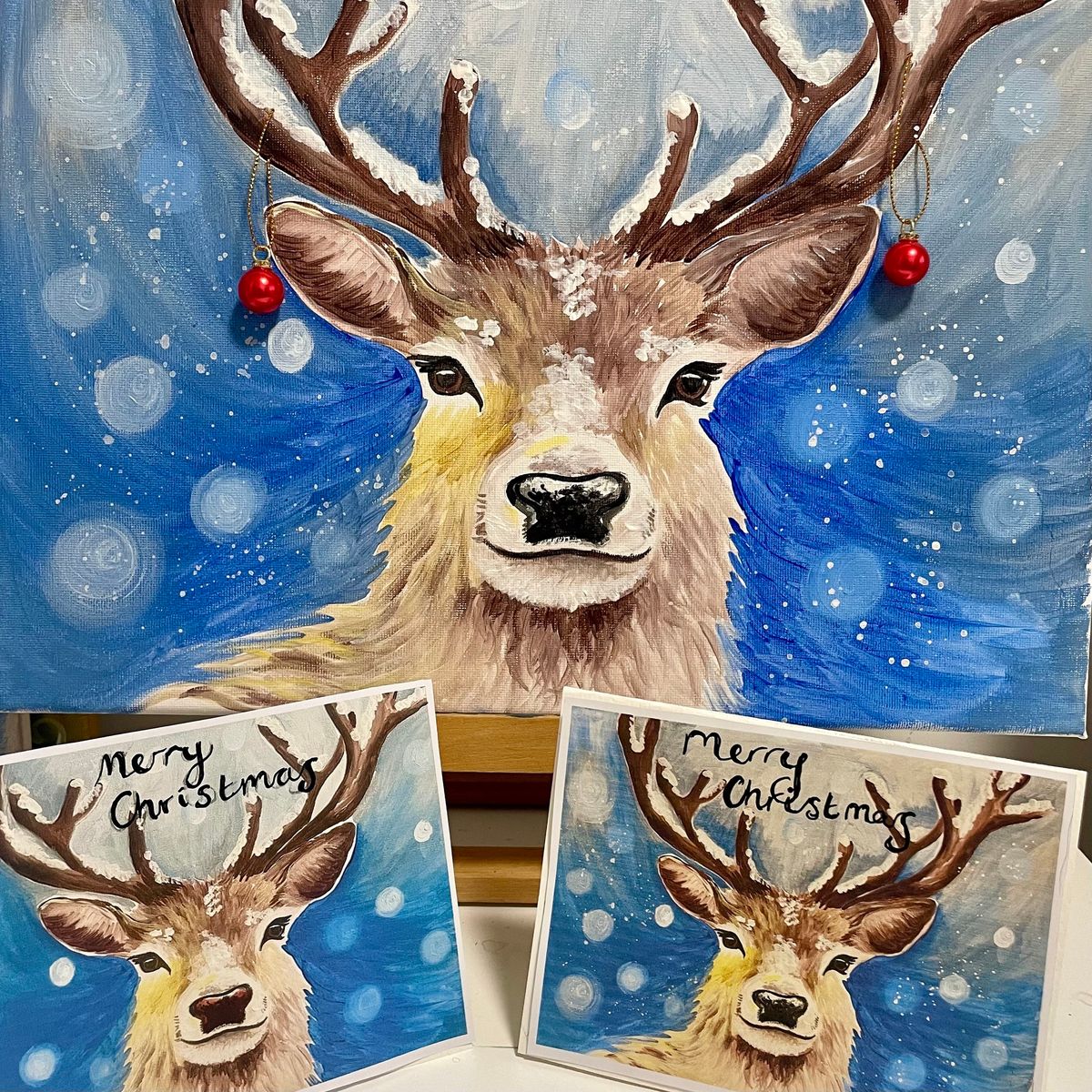 \u2018Snowy Reindeer\u2019 Paint & Sip 4th Dec, Glasshouse Cocktail Bar