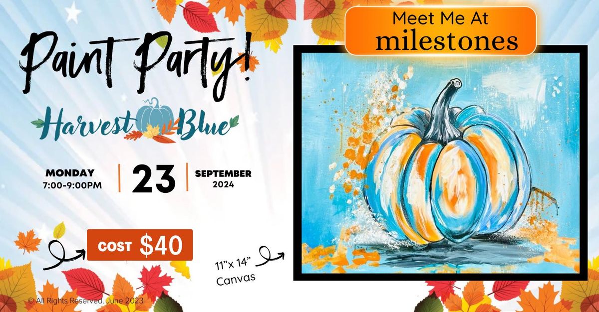 Paint Party - Blue Harvest Pumpkin