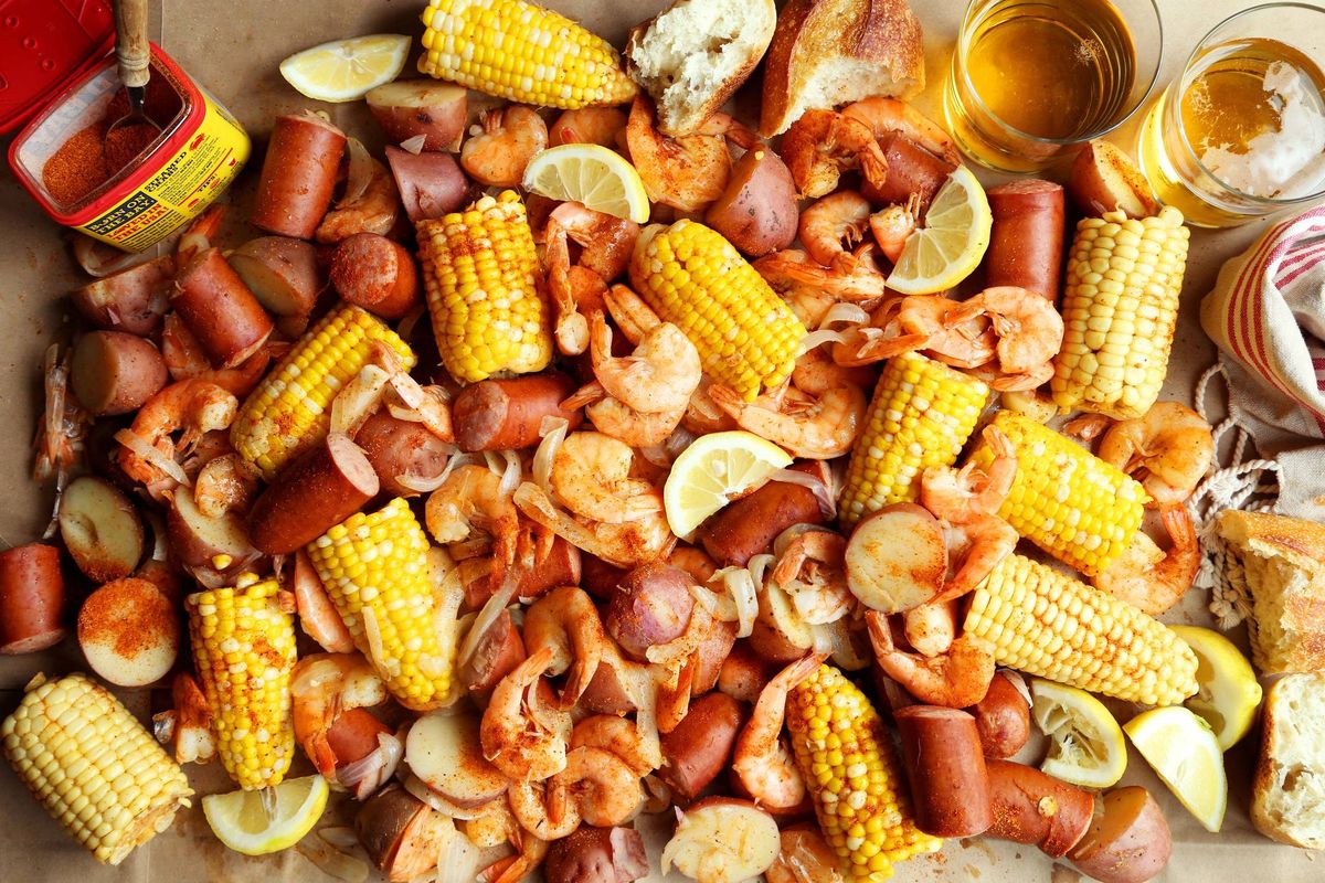 Seafood Boil in the Garden