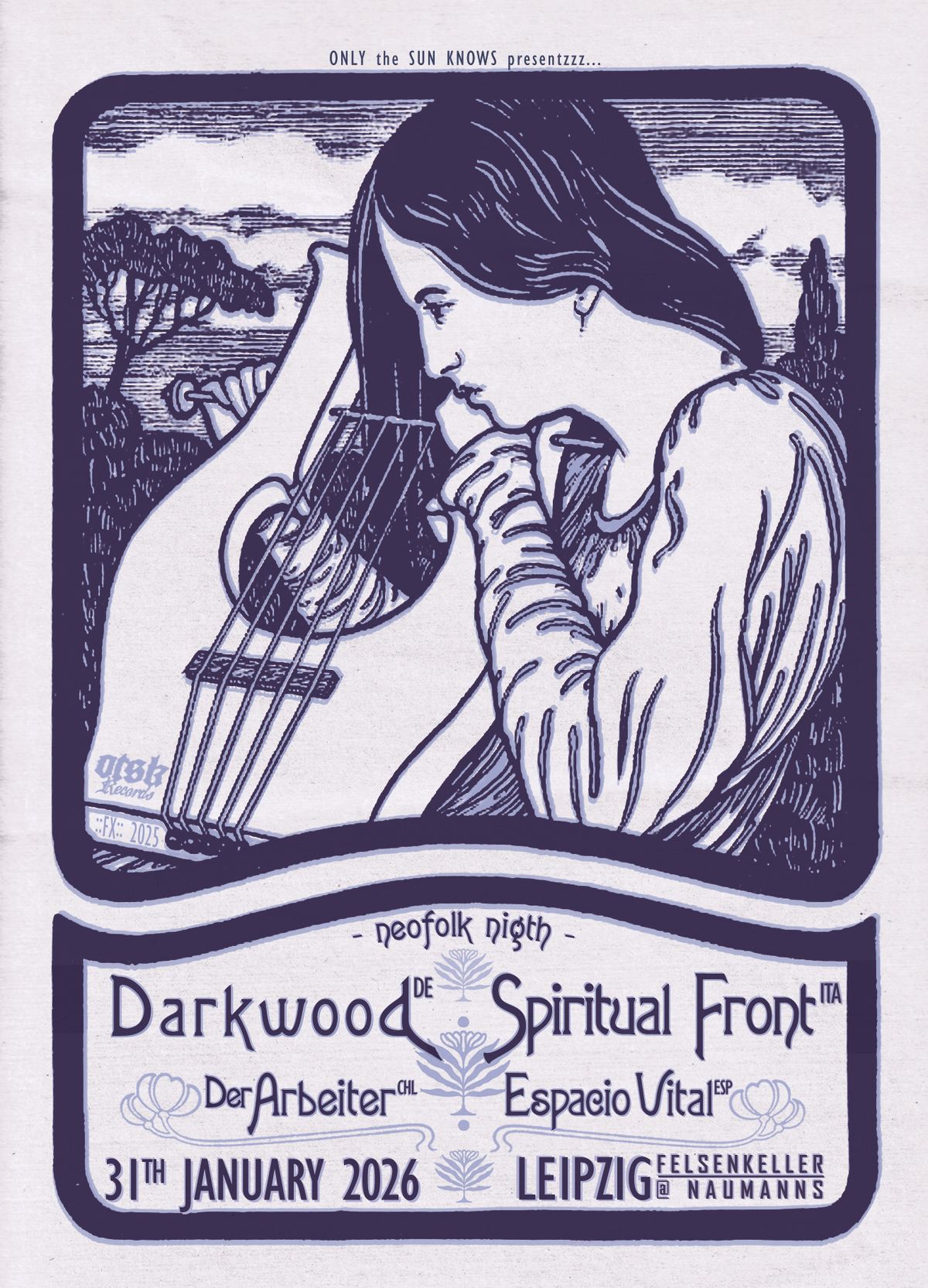 :: NEOFOLK NIGHT :: + SPIRITUAL FRONT + DARKWOOD + DER ARBEITER + ESPACIO VITA :\/\/: 31.01.26 Leipzig