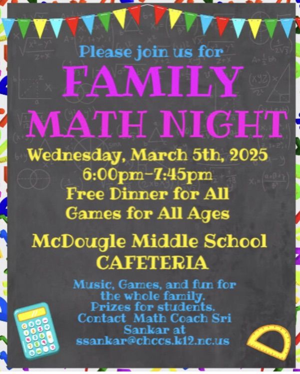 McDougle Middle School's Family Math Night