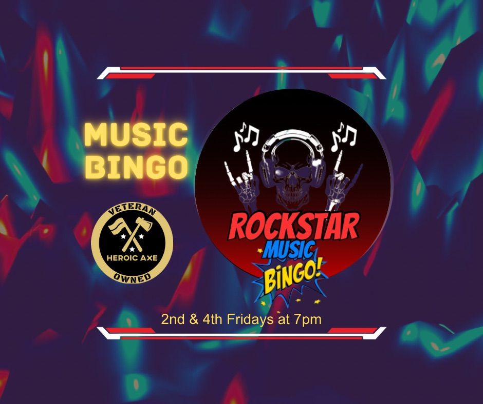 \ud83c\udfb6\ud83c\udfa4 Music Bingo with host Rockstar! \ud83c\udfa4\ud83c\udfb6