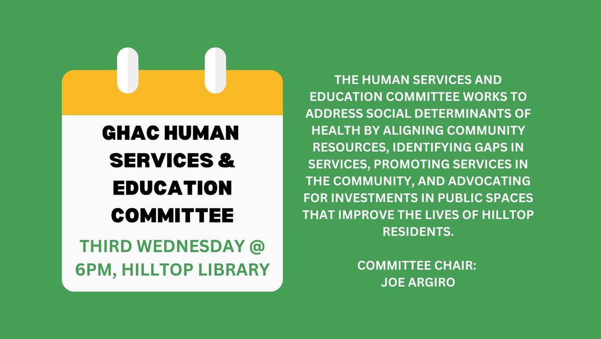 GHAC Human Services & Education Committee