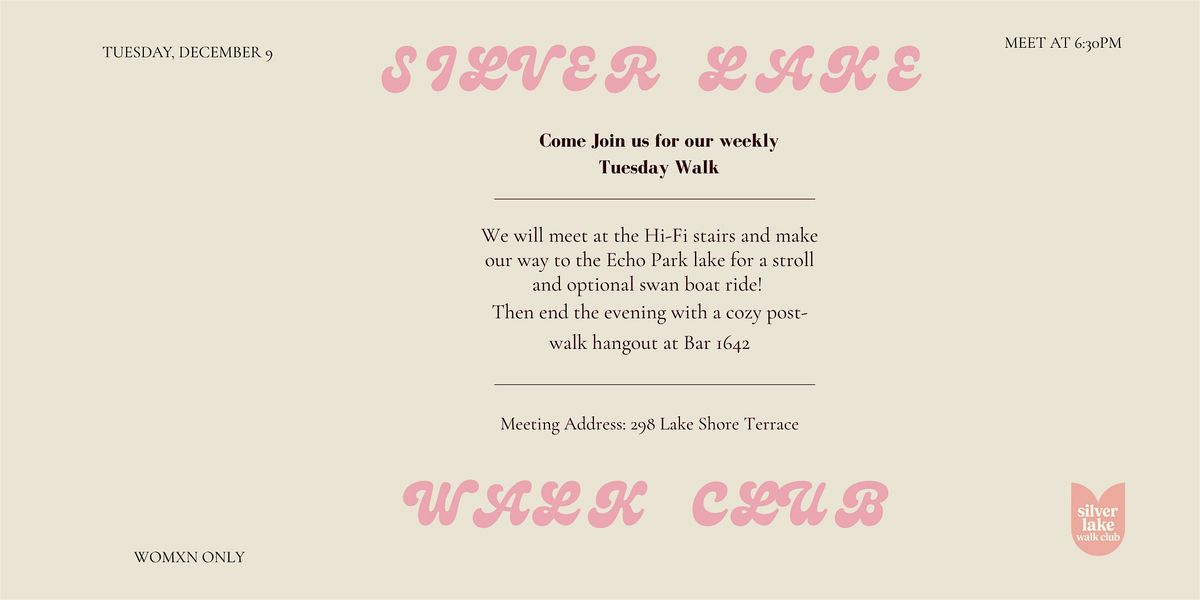 Echo Park Walk and Swan Boats with Silver Lake Walk Club