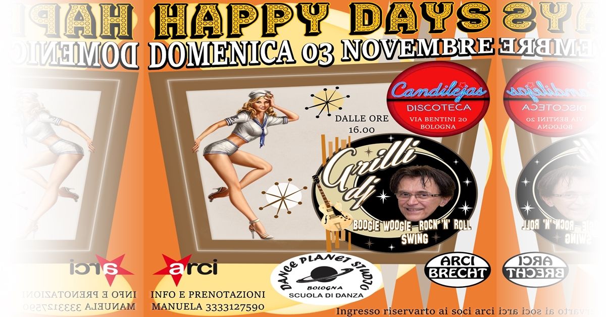 HAPPY DAYS - BOOGIE & ROCK'N' ROLL AL CANDILEJAS