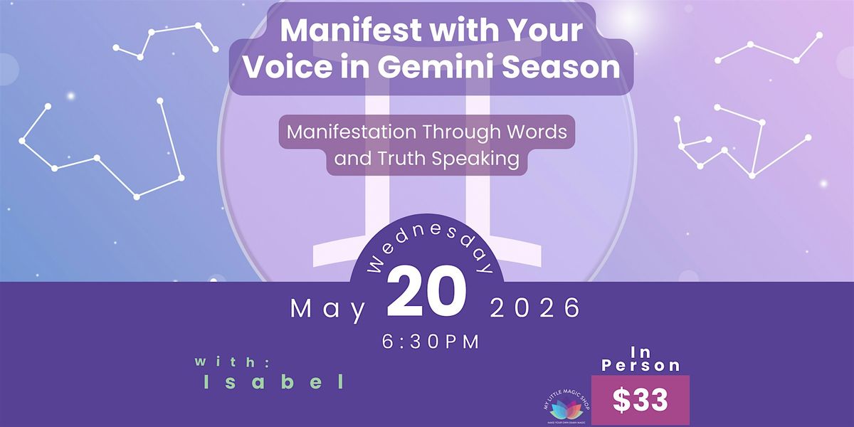 Manifest with Your Voice in Gemini Season