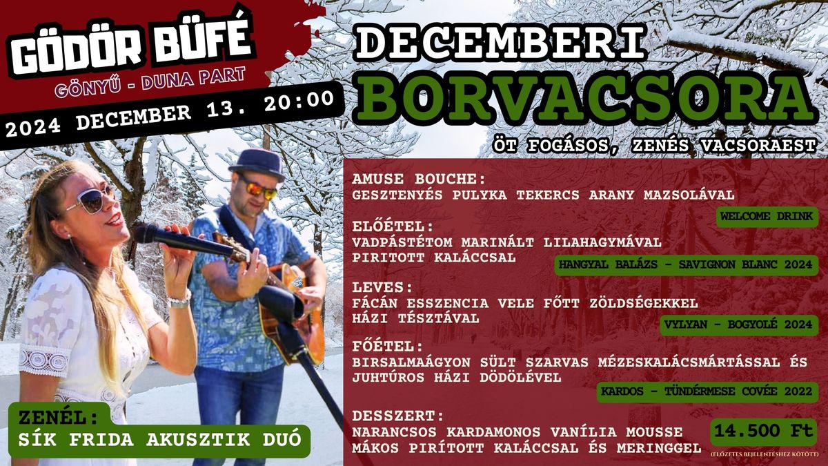 \u2603 DECEMBERI \ud83c\udf77 BORVACSORA - G\u00d6D\u00d6R B\u00dcF\u00c9