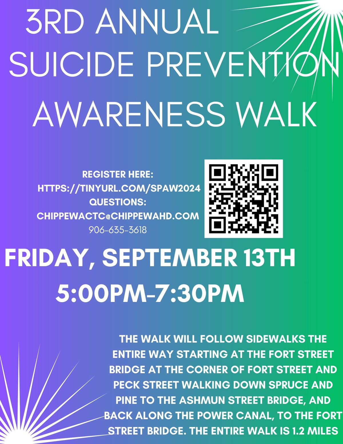 3rd Annual Suicide Prevention Awareness Walk