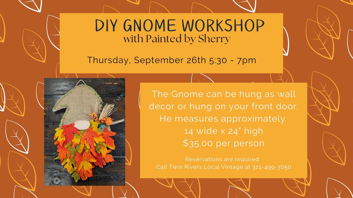 DIY Fall Gnome Workshop