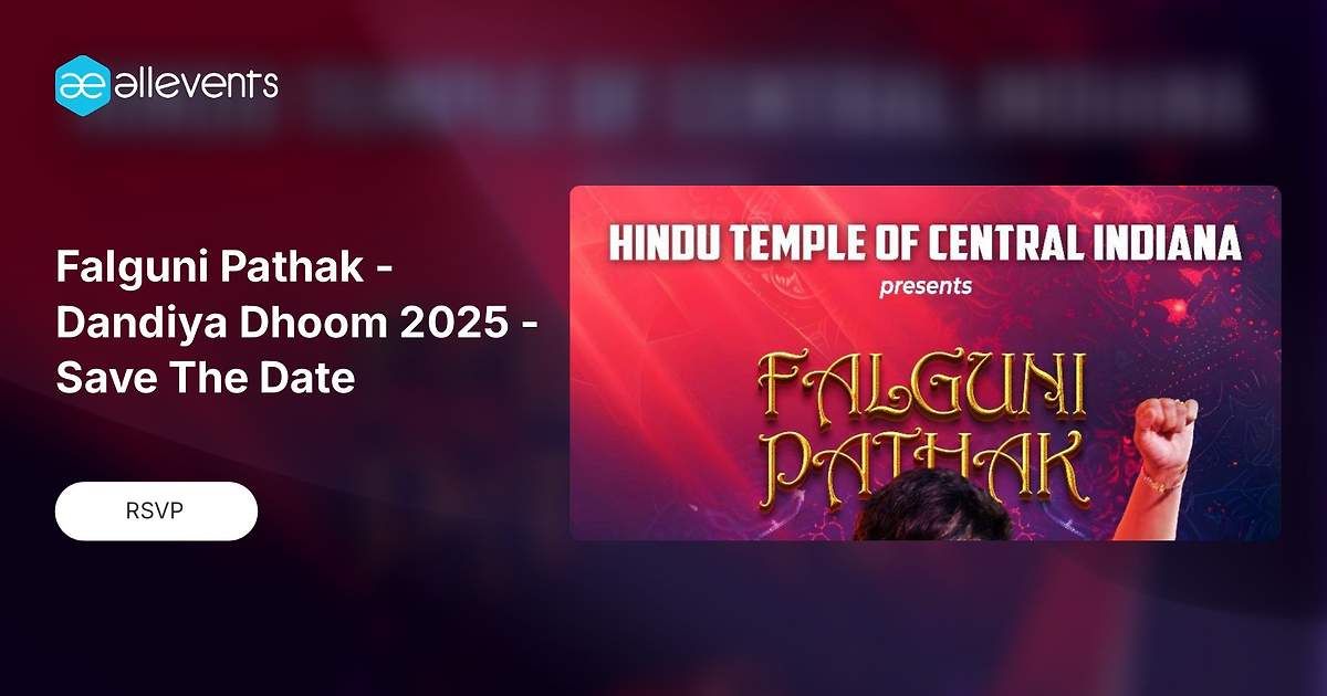 Falguni Pathak - Dandiya Dhoom 2025 - Save The Date
