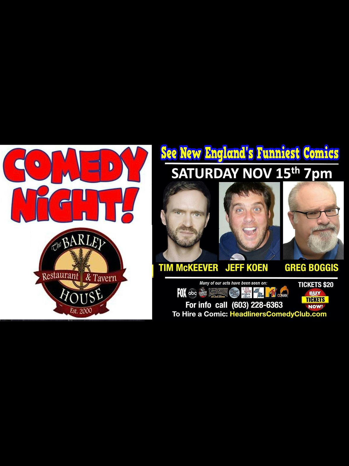 Comedy Night at The Barley