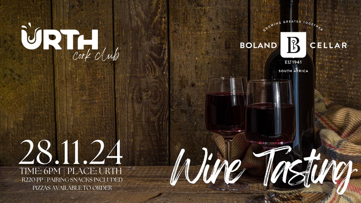 CorkClub - Wine Tasting with Boland Cellar