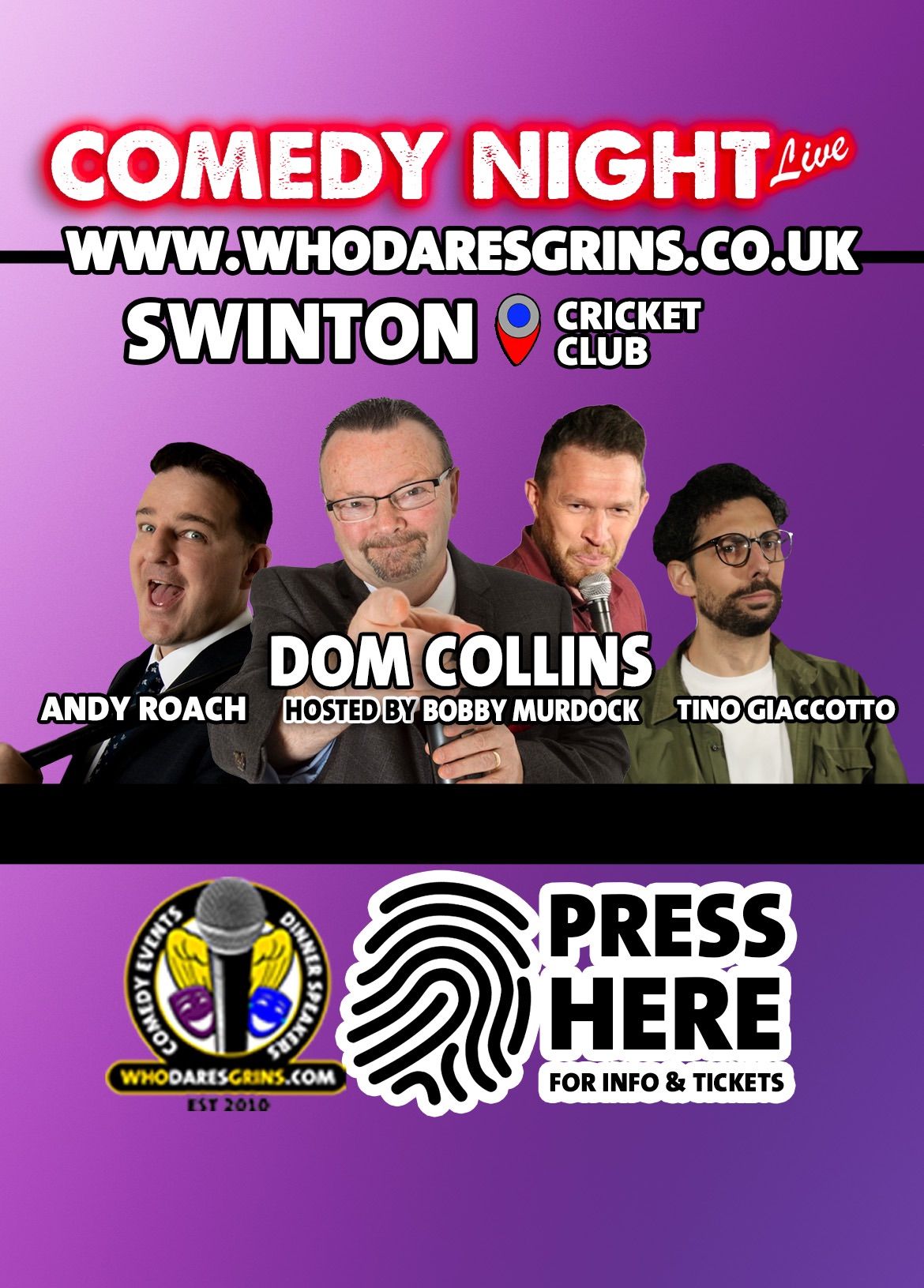 Comedy Night Live with Headliner Dom Collins 
