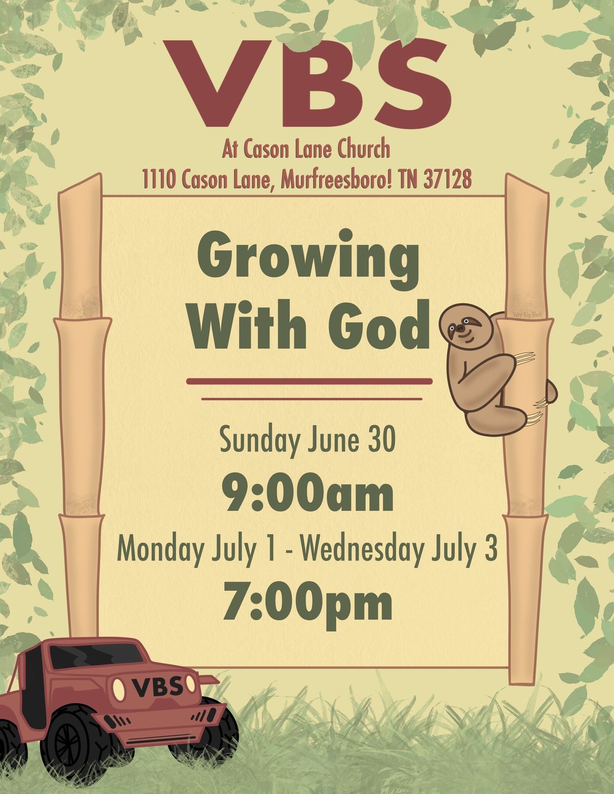 Cason Lane Church VBS - Growing with God