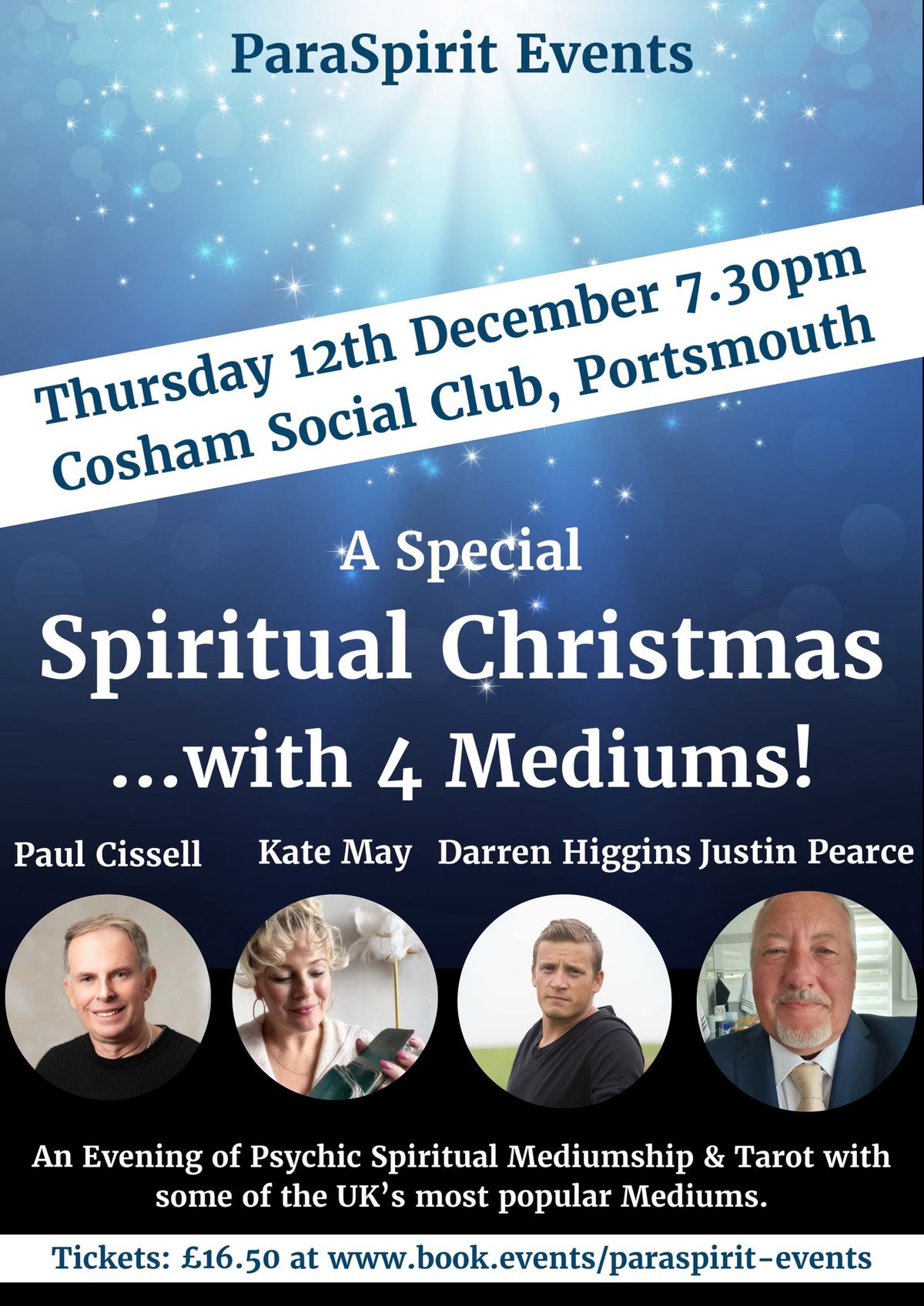 A Spiritual Xmas with 4 Mediums at Cosham Social Club, Portsmouth 