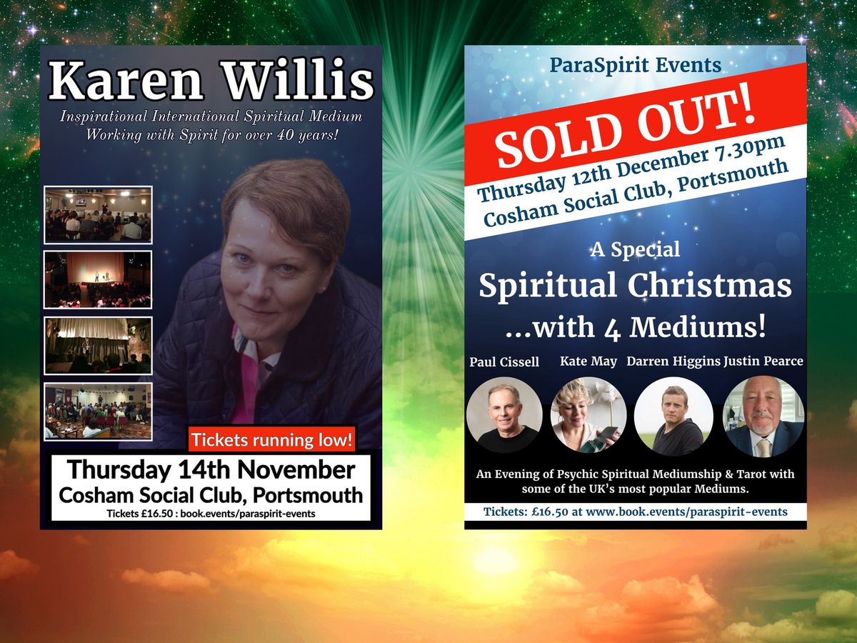 A Spiritual Xmas with 4 Mediums at Cosham Social Club, Portsmouth 