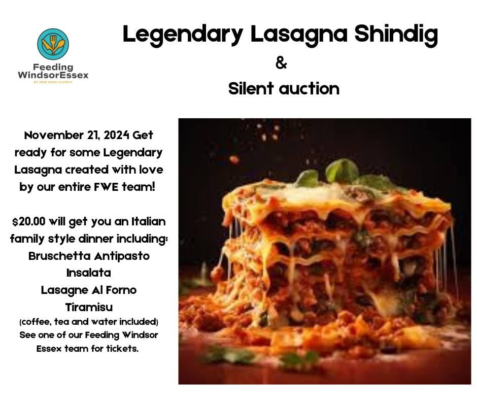 Legendary Lasagna Shindig & Silent Auction