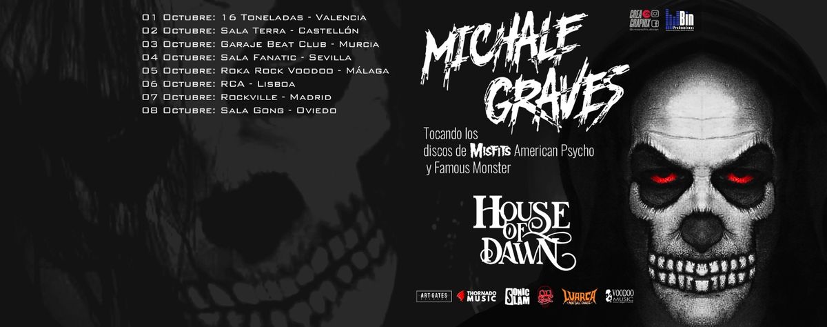 Michale Graves (ex-Misfits) en Valencia (+ House of Dawn + Santonegro)