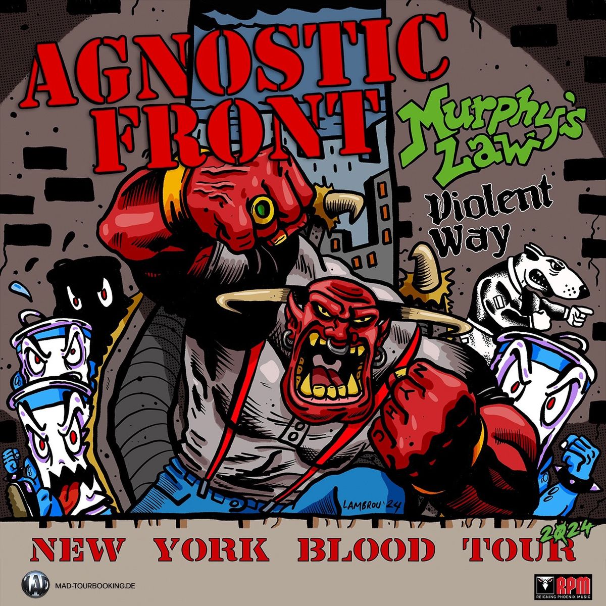 New York Blood Tour mit Agnostic Front, Murphys Law und Violent Way \/\/ Conne Island