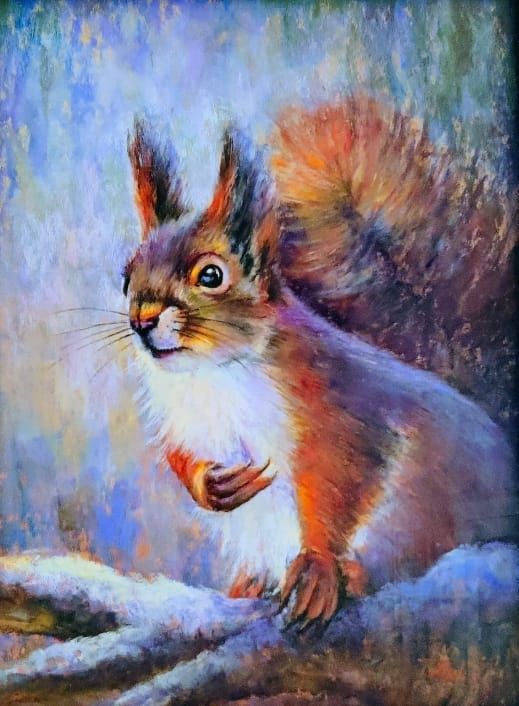 "Cute Squirrel\u201d Pastel Workshop with pastel artist Tetyana Aleksenko