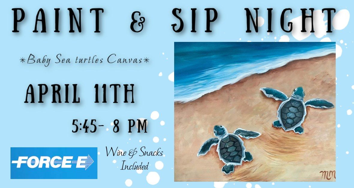 Friday Paint Night- Baby Seaturtles