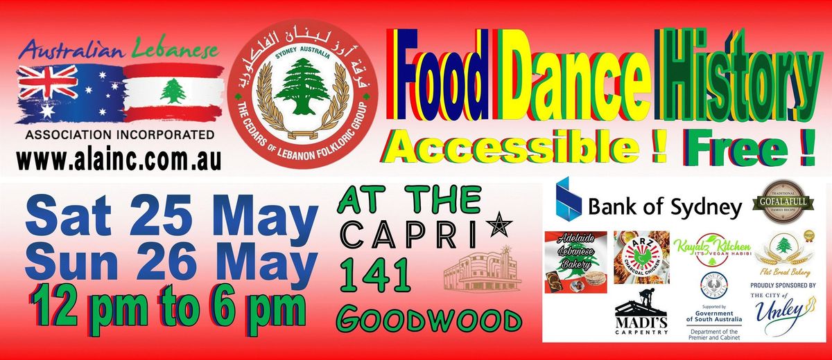 Australian Lebanese Association FOOD, DANCE and HISTORY at the CAPRI 2024