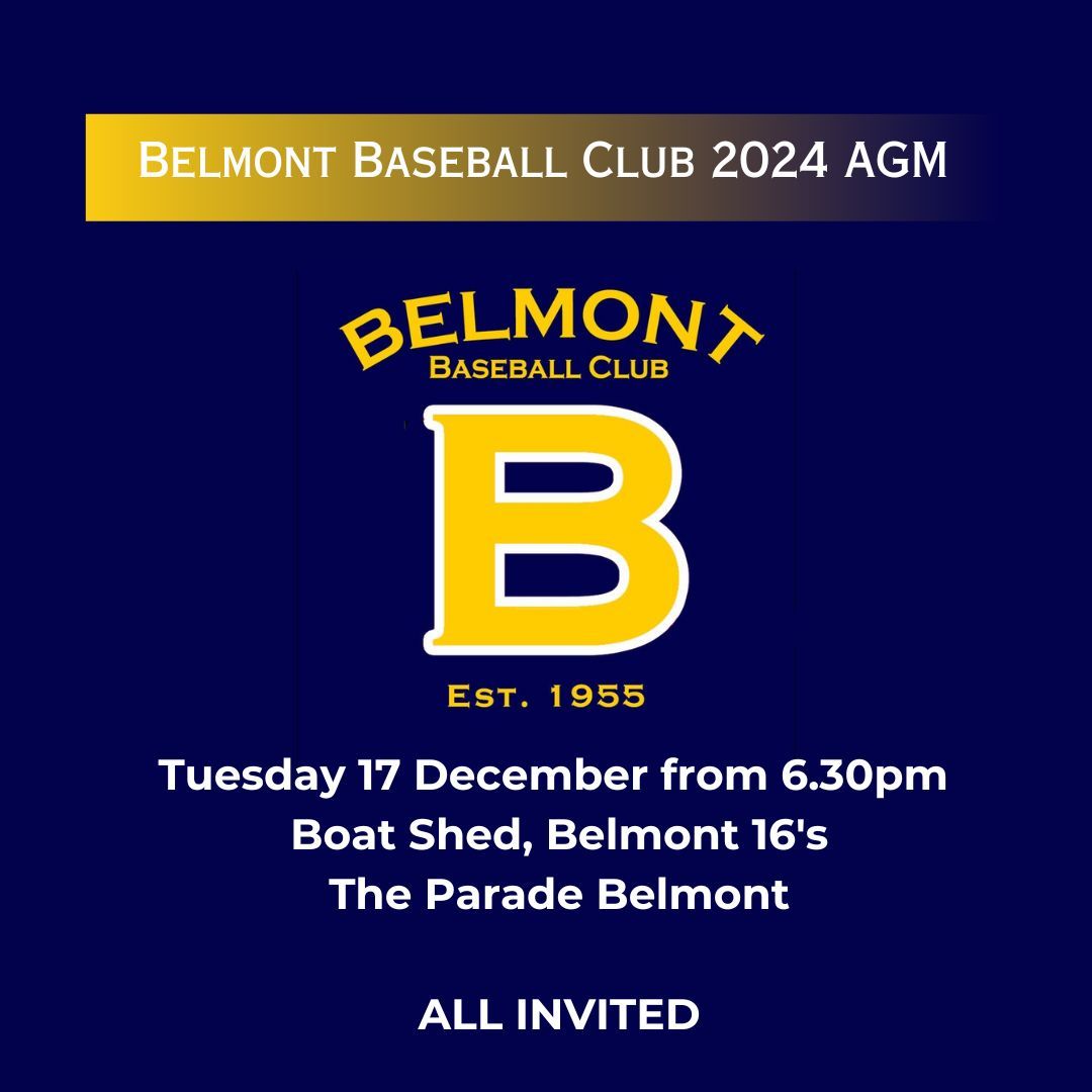 BELMONT BASEBALL CLUB 2024 AGM