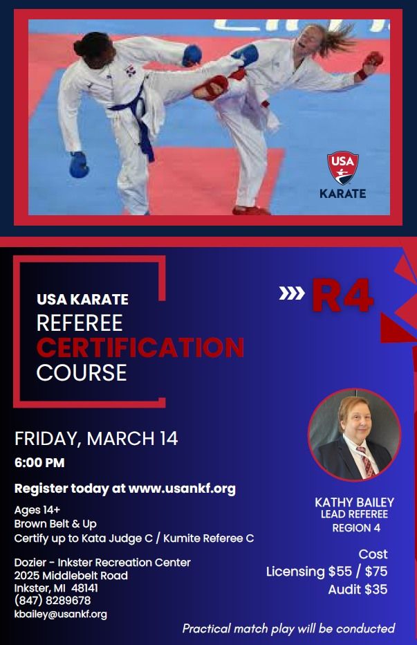 \ud83e\udd4b USA Karate Referee Certification Course \ud83c\udfc5