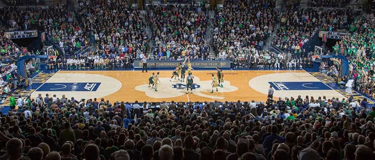 Parking Evansville Purple Aces at Notre Dame Fighting Irish Mens Basketball