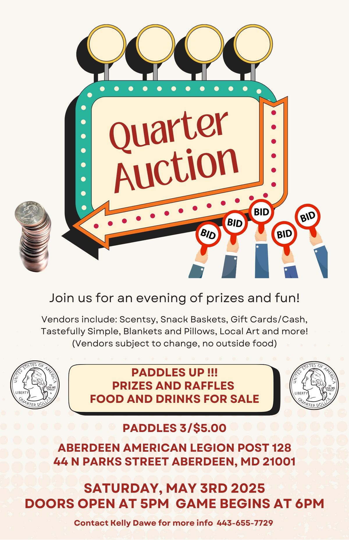 Quarter Auction - American Legion Auxiliary 