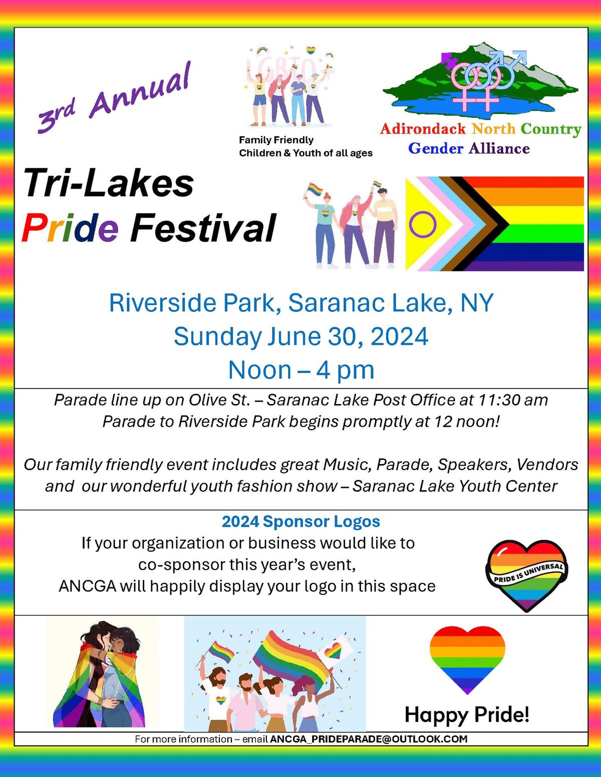  3rd Annual Tri-Lakes Pride Parade and Festival 