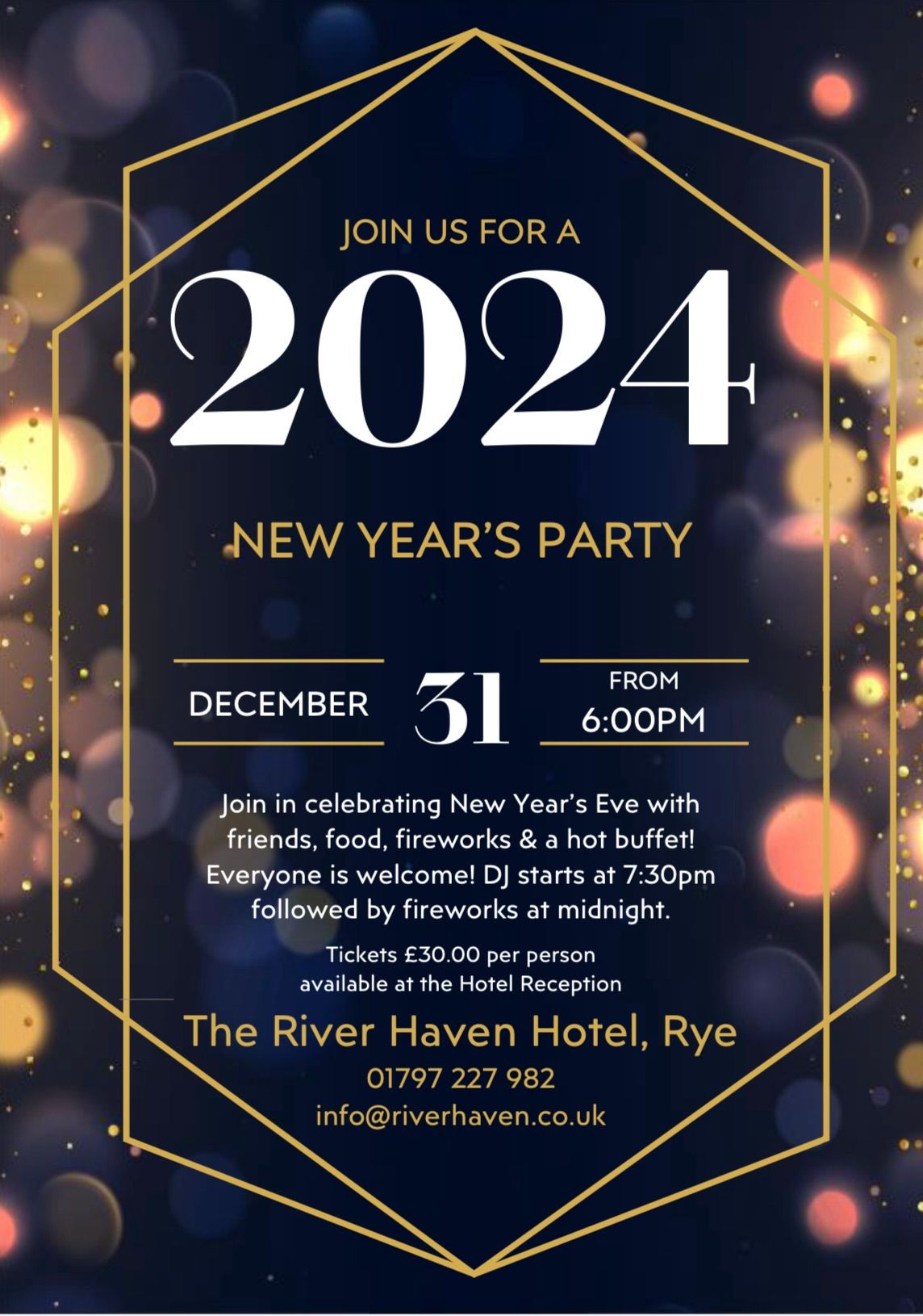 New Years Eve Celebrations at River Haven Hotel