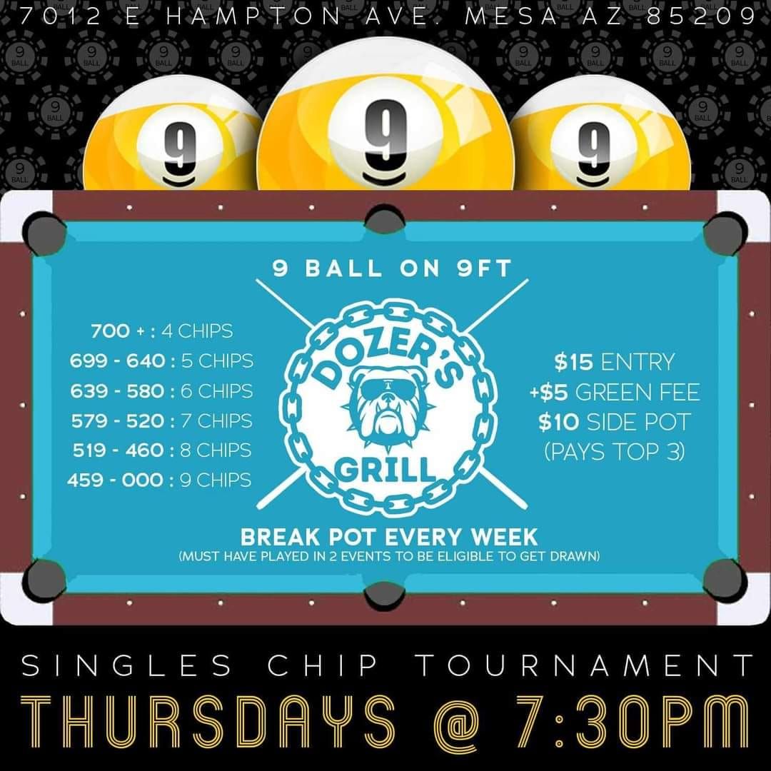 Pool Chip Tournament 9Ball\/9ft