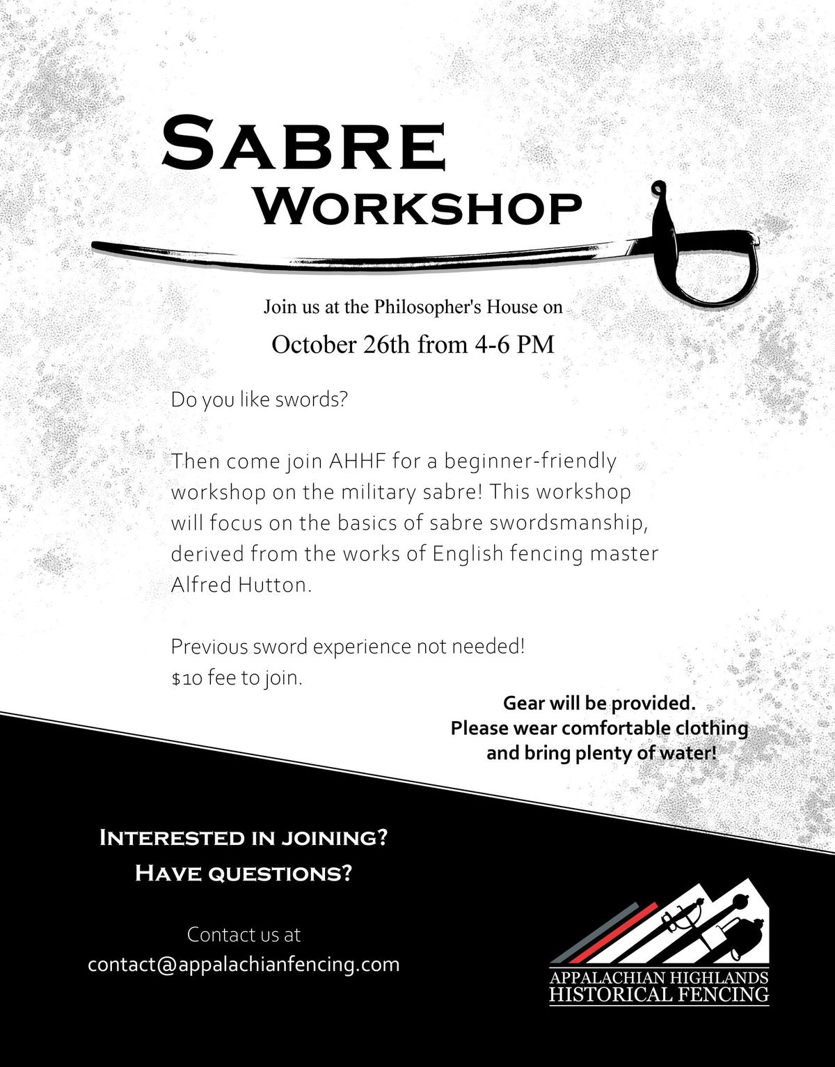 Sword fighting workshop: Sabre