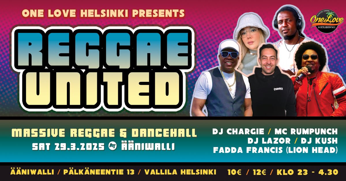 REGGAE UINTED (SPRING CARNIVAL) SAT 29.3.2025 @ \u00c4\u00c4NIWALLI