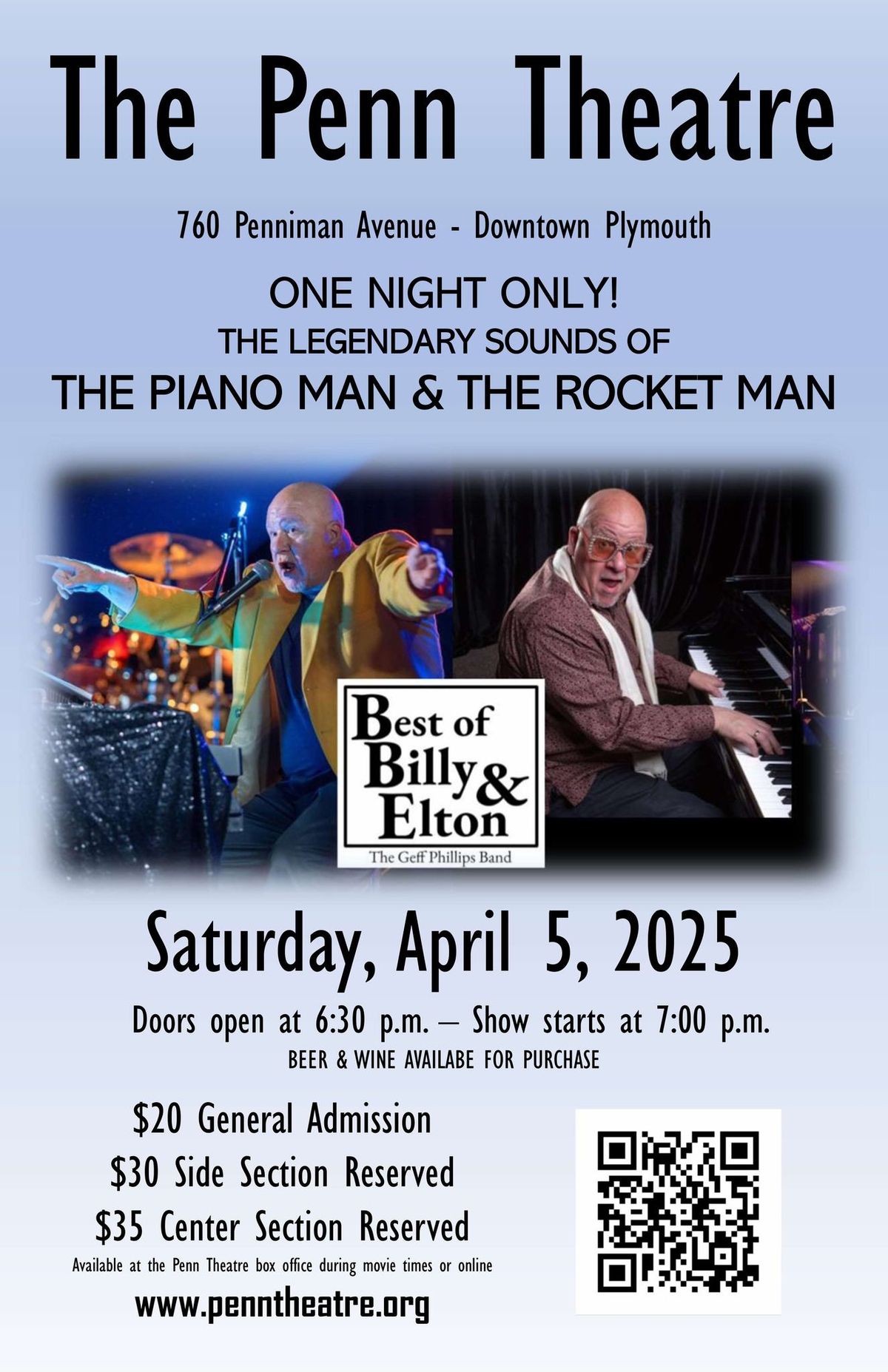 Penn Theatre - A Night of the Piano Man and the Rocket Man