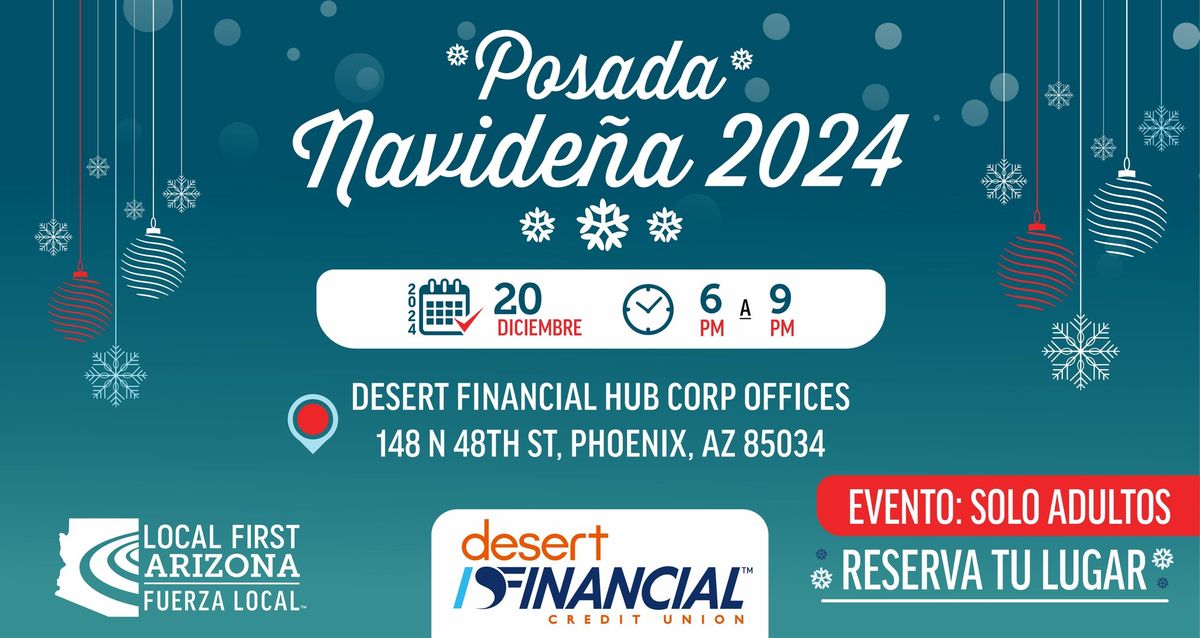 Posada Navide\u00f1a 2024 de Fuerza Local y Desert Financial (SOLO ADULTOS) - \u00a1Celebremos con Fuerza!