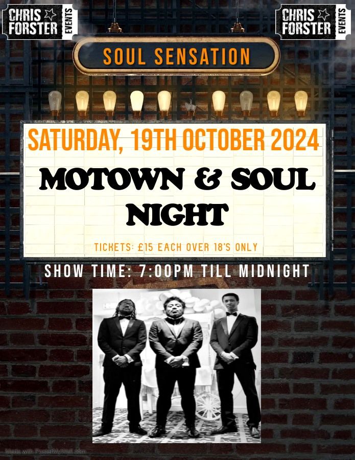 Motown & Soul Night Featuring "Soul Sensation"