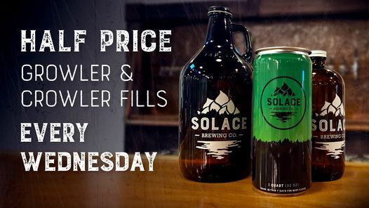 Half Price Growlers and Crowlers
