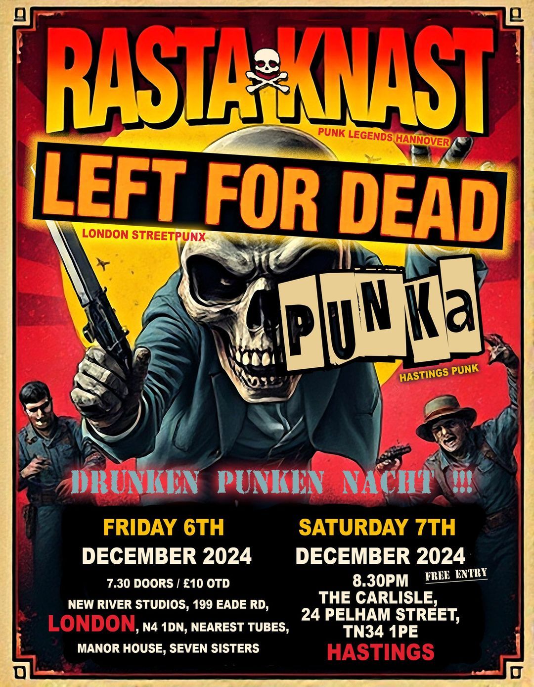 RASTA KNAST * LEFT FOR DEAD * PUNKA