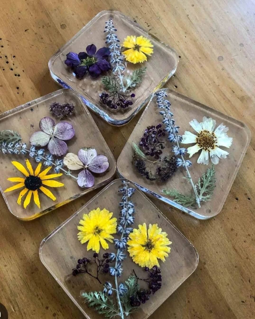 PDC Craft Night!! Dried Flower & Epoxy Coasters!