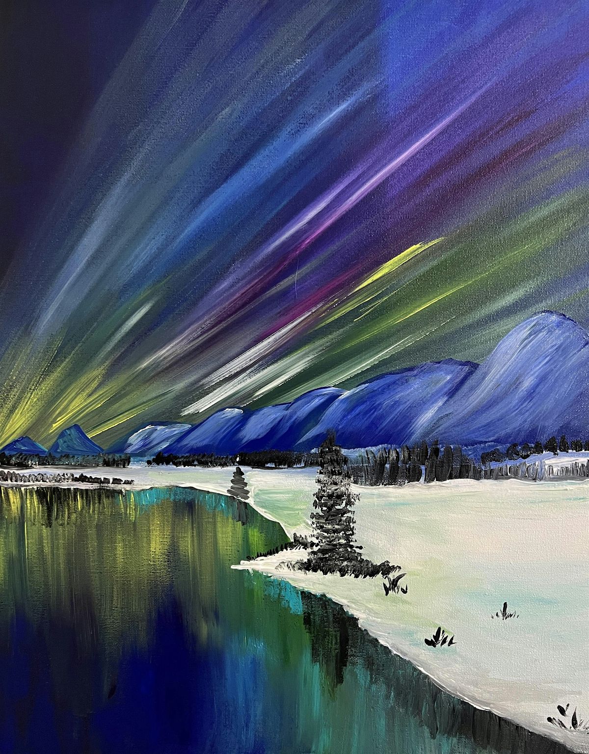 Northern Lights - Paint and Sip