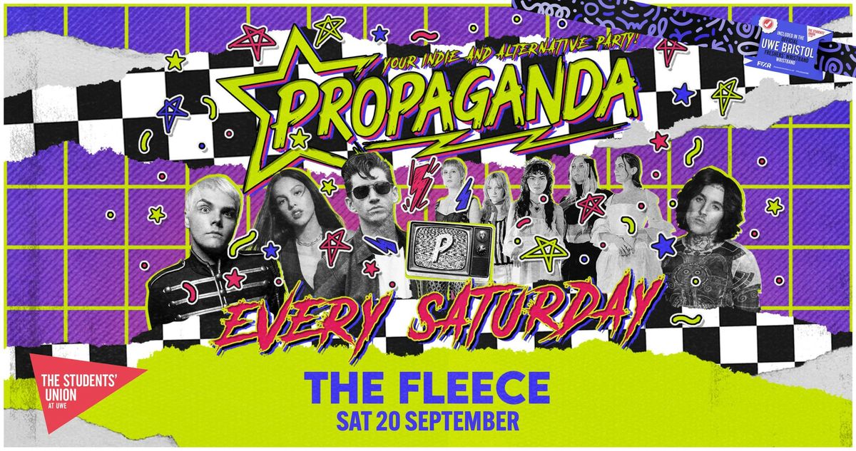 UWE Bristol Official Freshers | Propaganda Indie Party